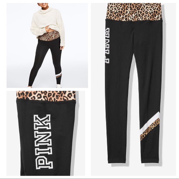 PINK Victoria's Secret Pants - Vs pink leopard print leggings